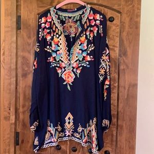 Johnny Was plus size silk tunic